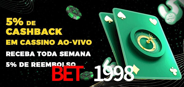 Promoções do cassino ao Vivo Bet 1998